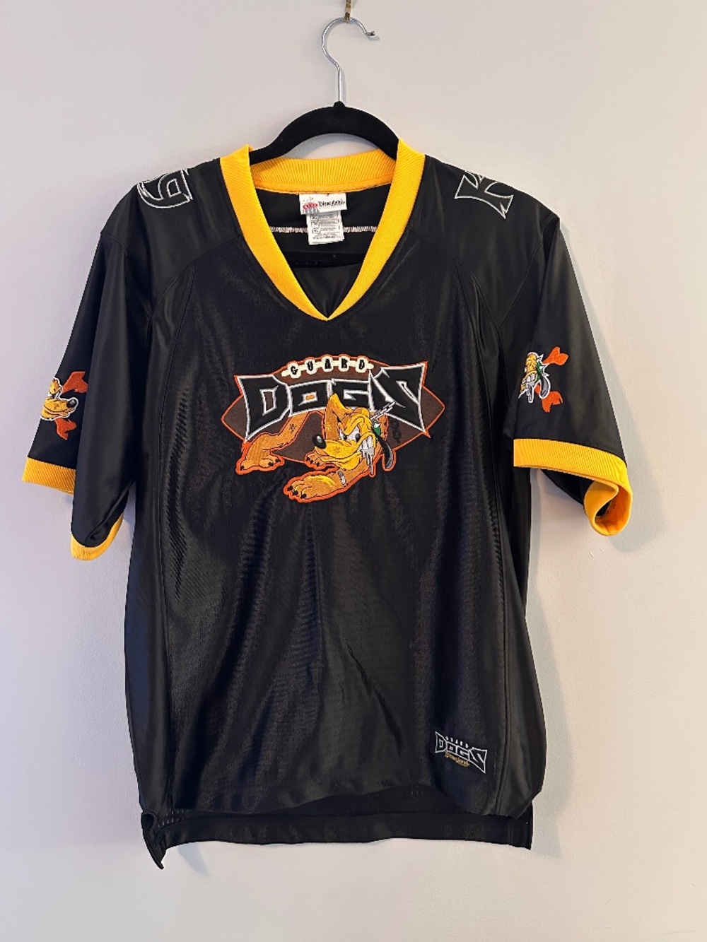 Vintage Disney Pluto Guard Dogs Football Jersey Youth XL New Y2K